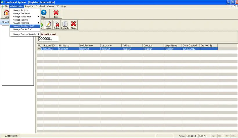 thesis enrollment system