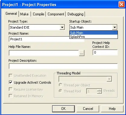 Set the Start-up Object