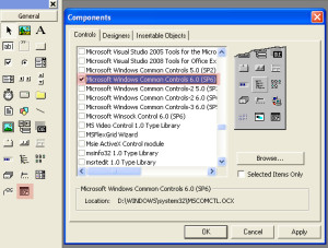 Microsoft Common Dialog Control 6.0 (SP6) 