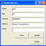 Delete record