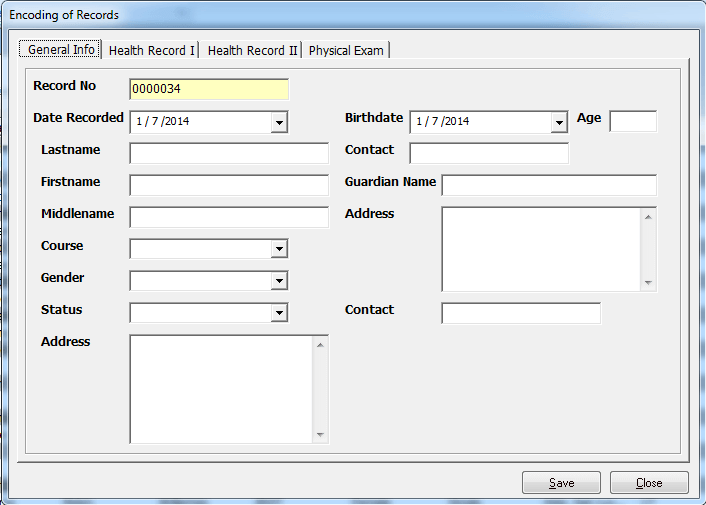 Student record system thesis documentation