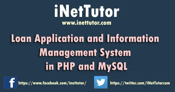 Loan Application and Information Management System in PHP and MySQL