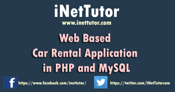 Web Based Car Rental in PHP MySQL