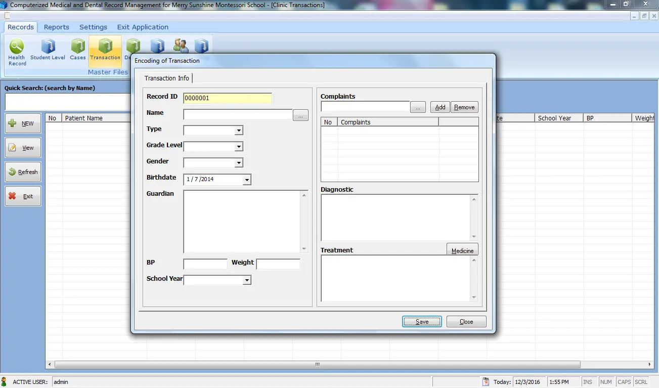 Medical Dental Record Archiving System