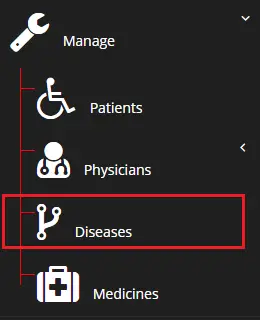 Diseases Menu