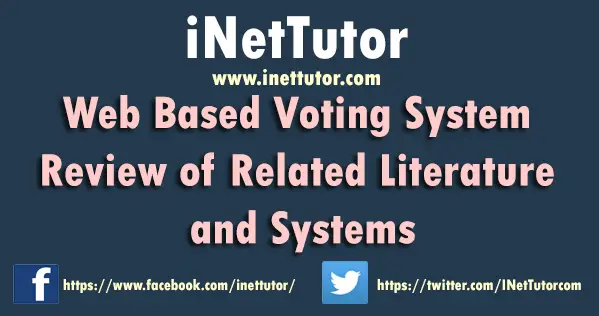 Web Based Voting System Review of Related Literature and Systems