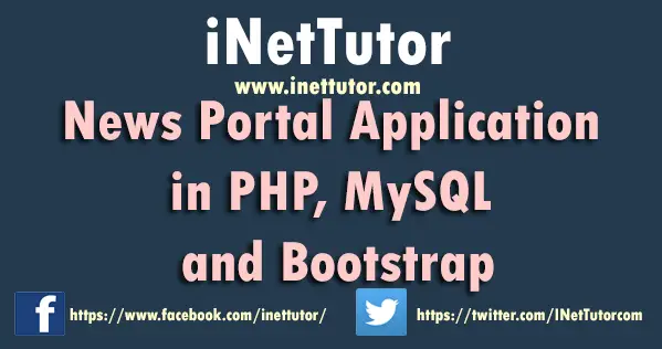 News Portal Application in PHP, MySQL and Bootstrap