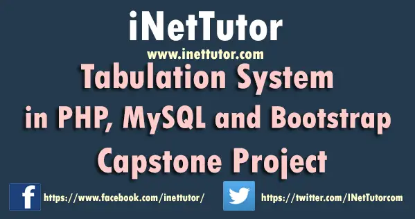 Tabulation System in PHP, MySQL and Bootstrap Capstone Project