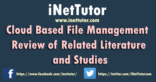 Cloud Based File Management Review of Related Literature and Studies