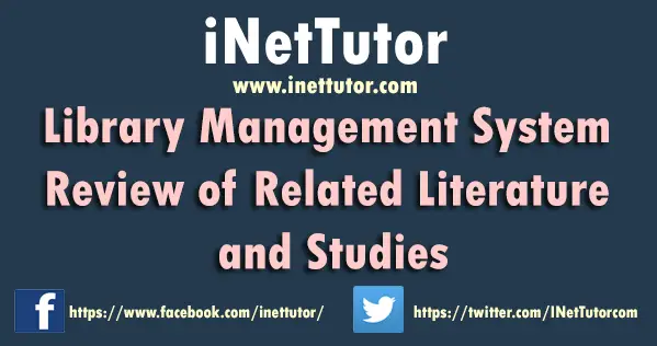 Library Management System Review of Related Literature and Studies