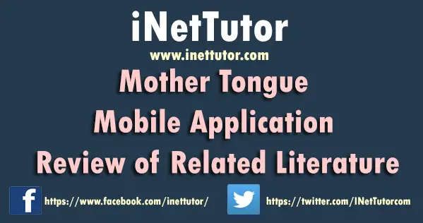 Mother Tongue Mobile Application Review of Related Literature