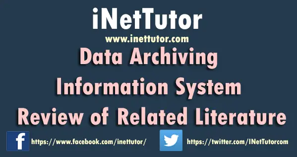 Data Archiving Information System Review of Related Literature