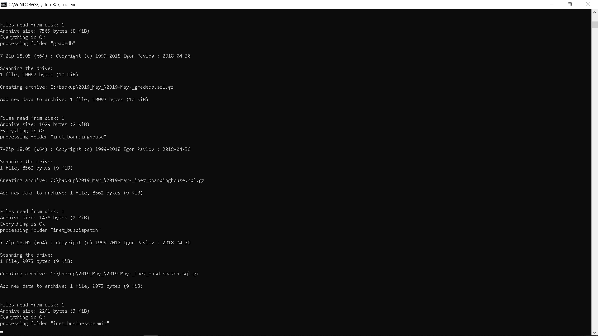 Canteen Management System Database Backup Module