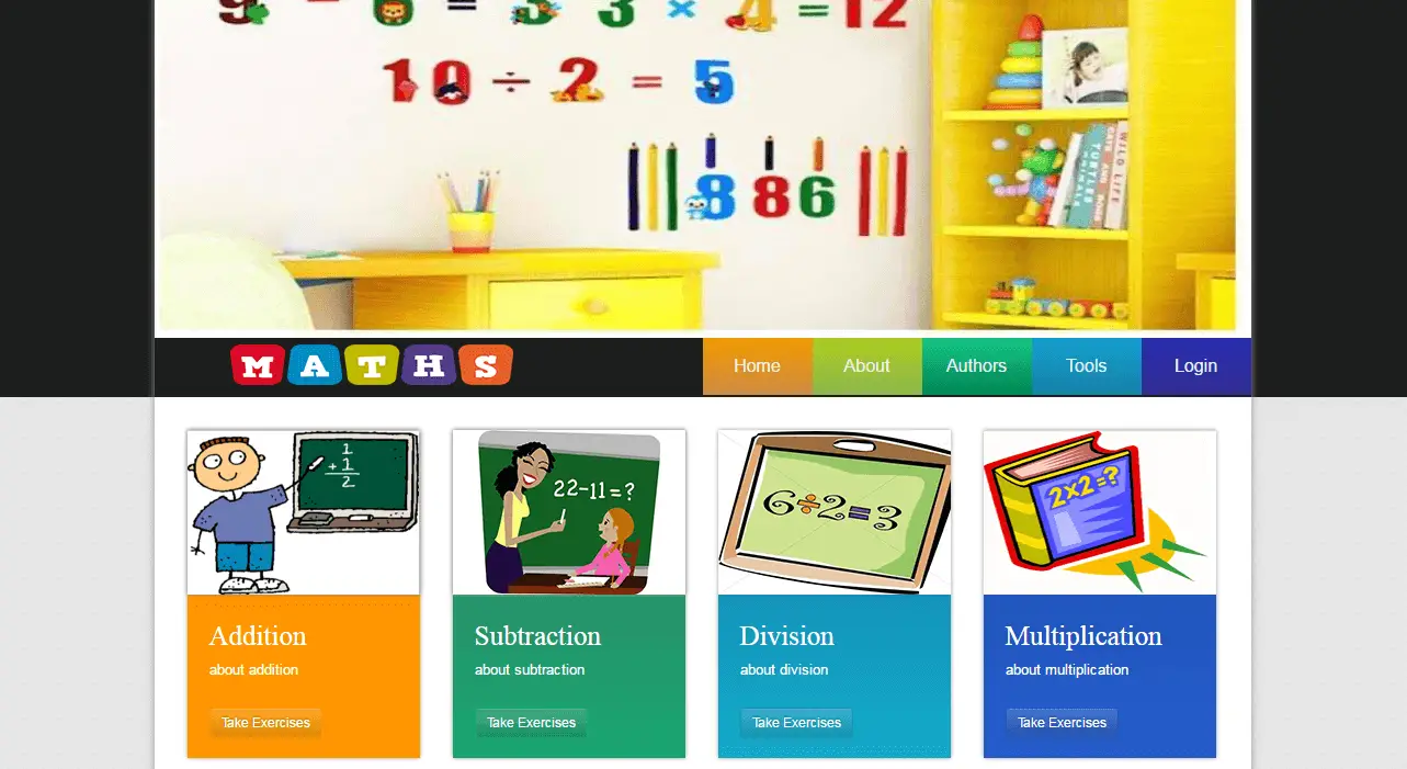 ELearning System for Math Home Page
