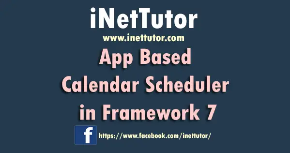 App Based Calendar Scheduler in Framework 7