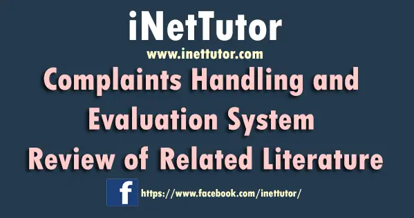 Complaints Handling and Evaluation System Review of Related Literature