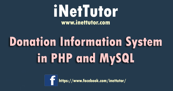 Donation Information System in PHP and MySQL