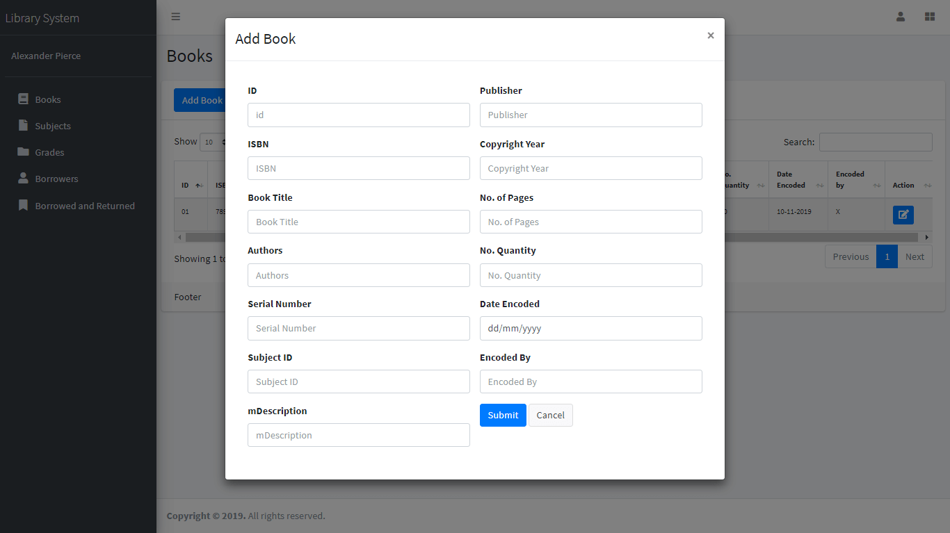 Library System Book Management Module