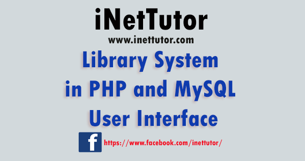 Library System in PHP and MySQL User Interface