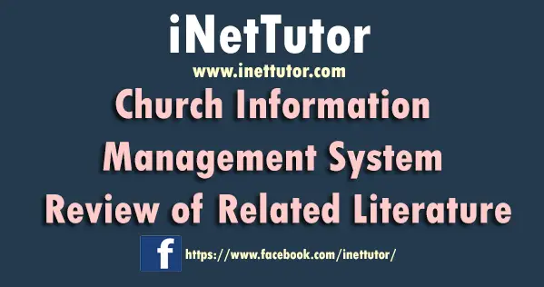 Church Information Management System Review of Related Literature