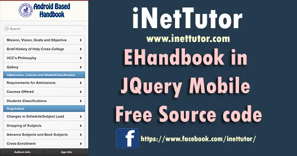 EHandbook in JQuery Mobile Free Source code