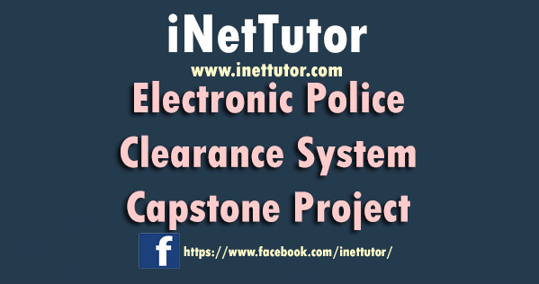 Electronic Police Clearance System Capstone Project