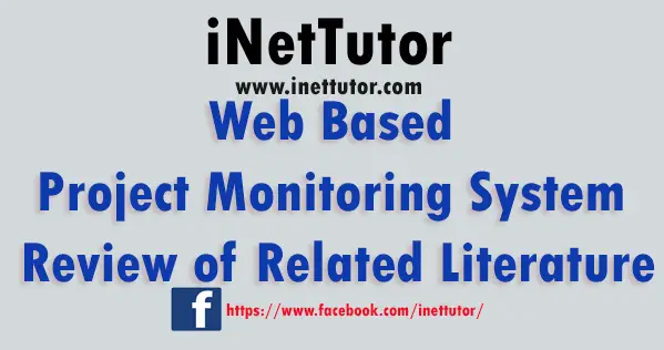 Web Based Project Monitoring System Review of Related Literature