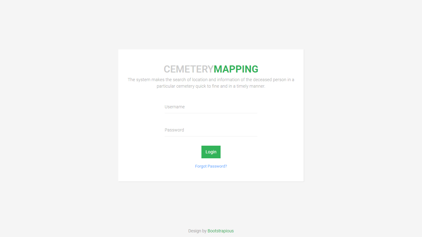 Cemetery Mapping Information System