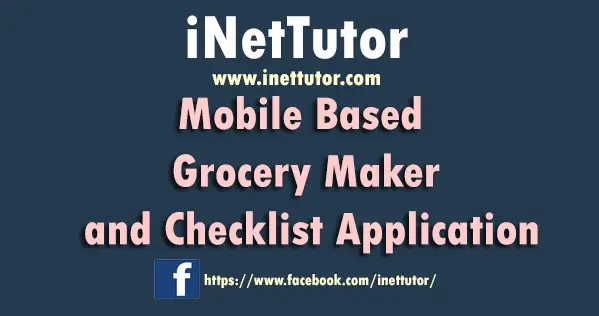 Mobile Based Grocery Maker and Checklist Application Capstone Project