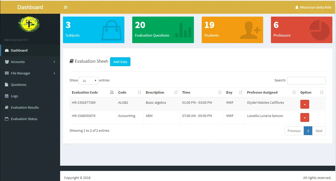 Teachers Evaluation System Thesis