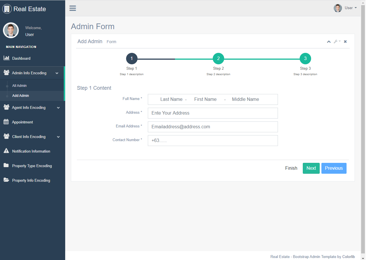 Real Estate System Admin Encoding Form 1