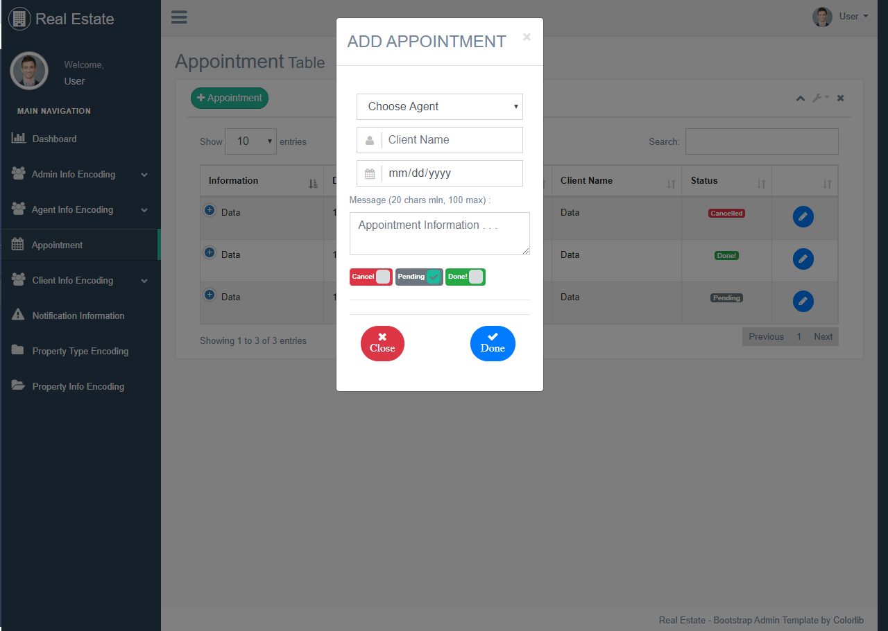 Real Estate System Appointment Encoding Form