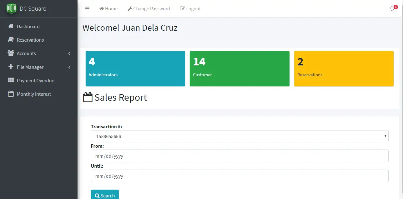 Cemetery Mapping System Admin Dashboard