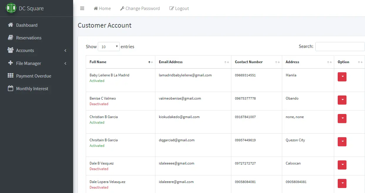 Cemetery Mapping System Customer Management