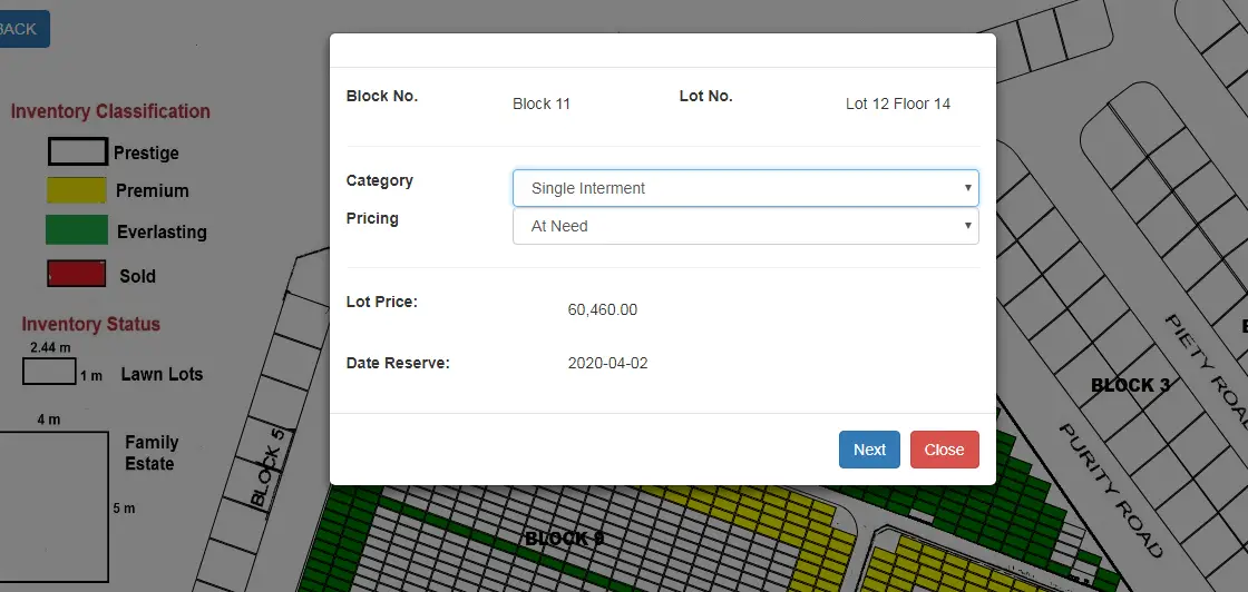 Cemetery Mapping System Customer Map View part 2