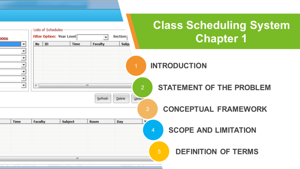 Class Scheduling System Chapter 1