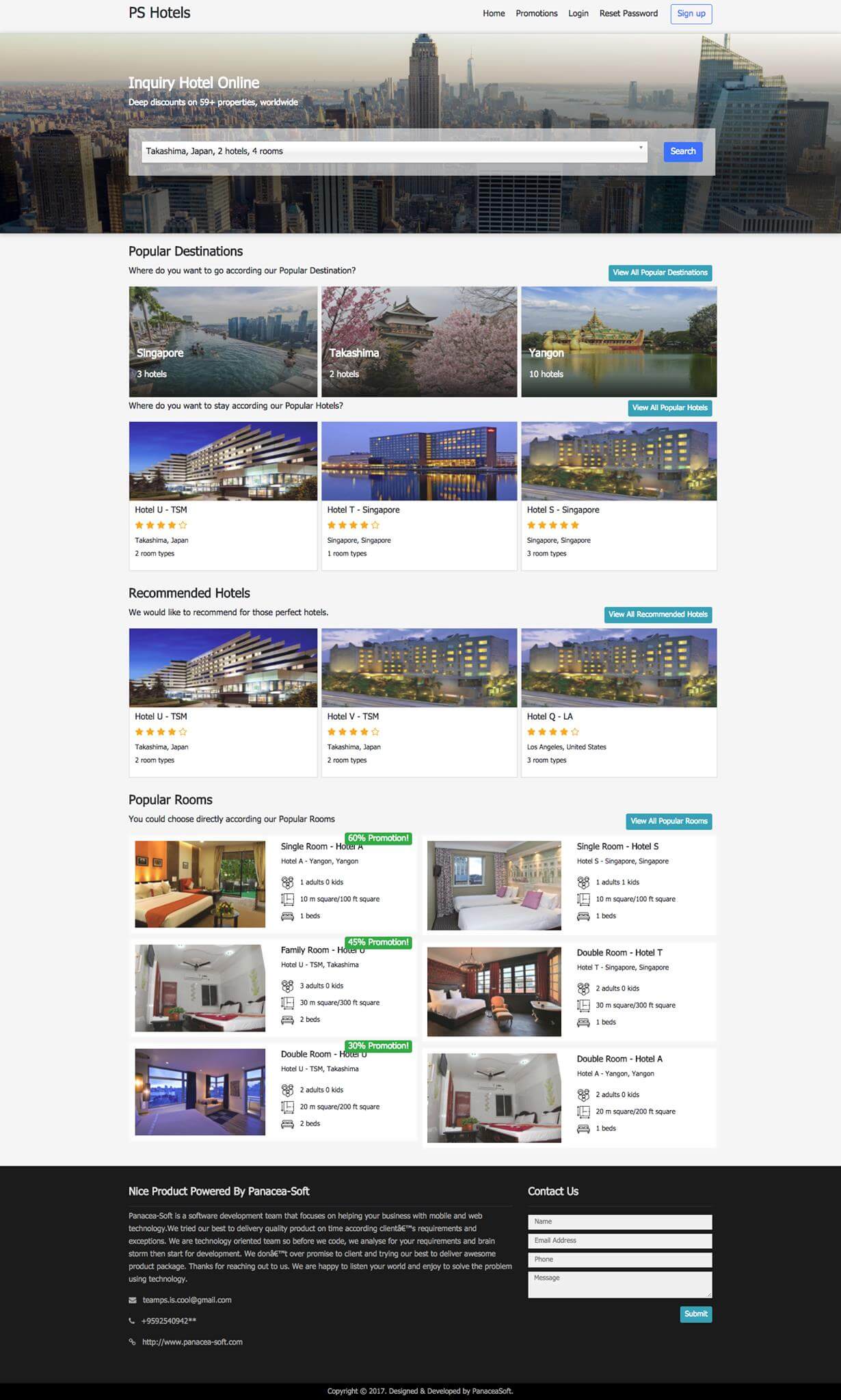 Multi Hotel Management System Frontend Website