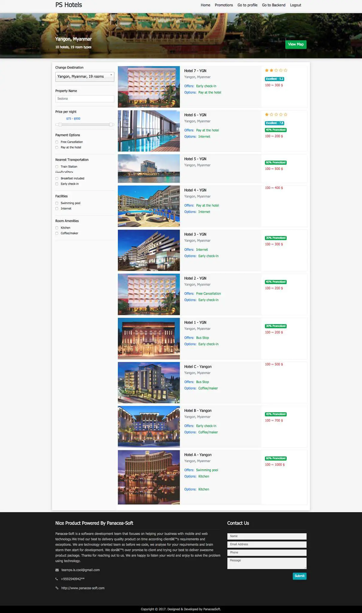 Multi Hotel Management System Hotel Search Module