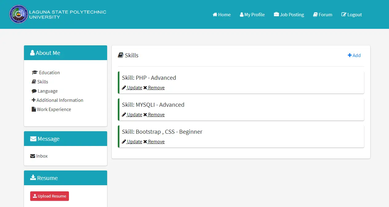 Online Alumni Tracer and Job Portal System Educational Backgroud part 3