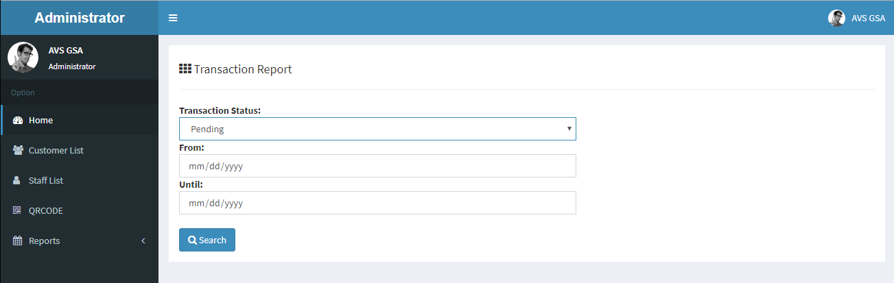 Online Tracking and Monitoring System Transaction Report