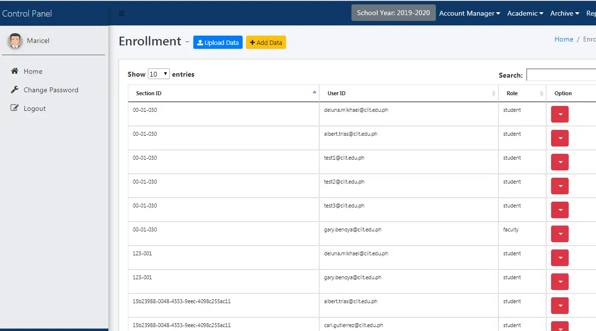 RFID Based Online Attendance User Account Enrollment