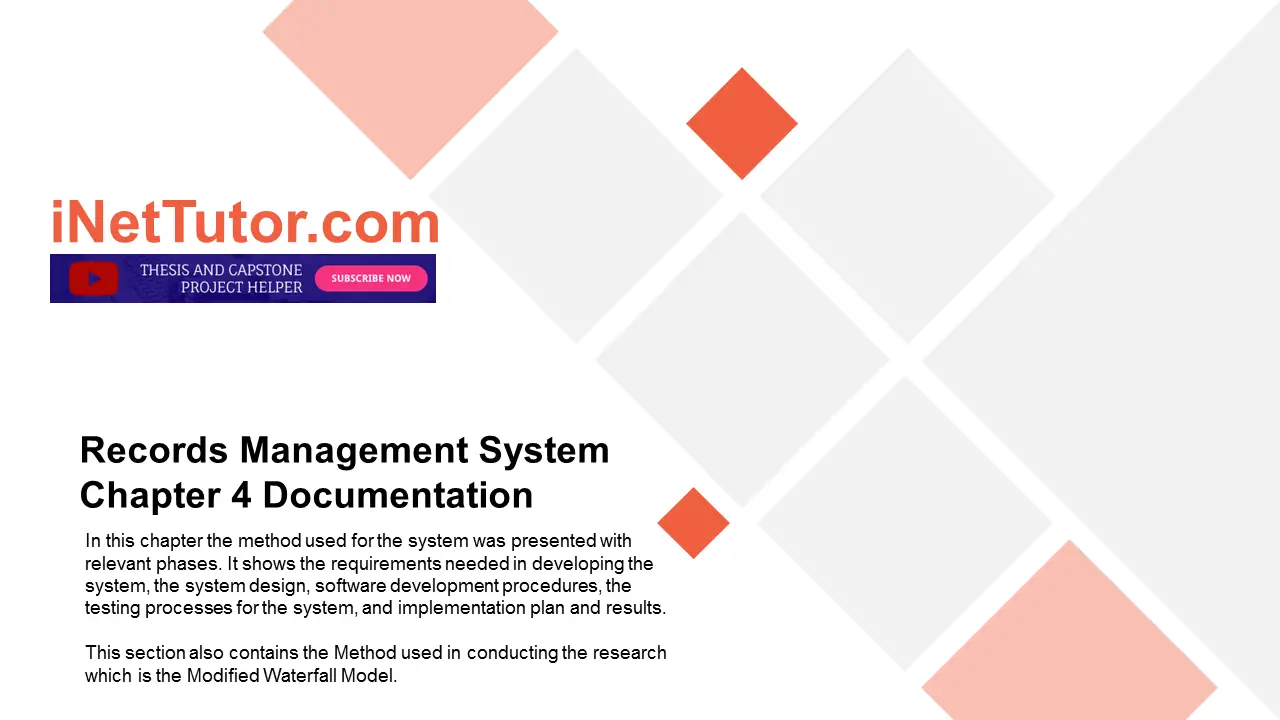 Records Management System Chapter 4 Documentation