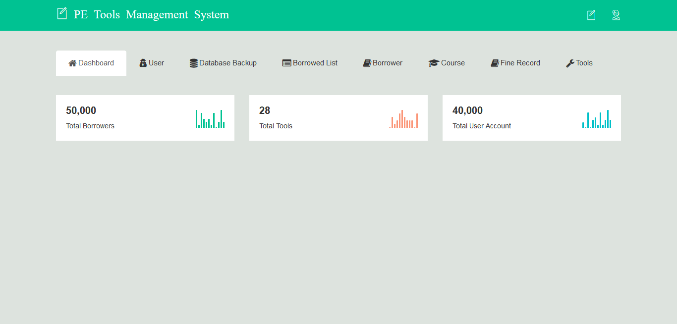 PE Tools Management System Dashboard