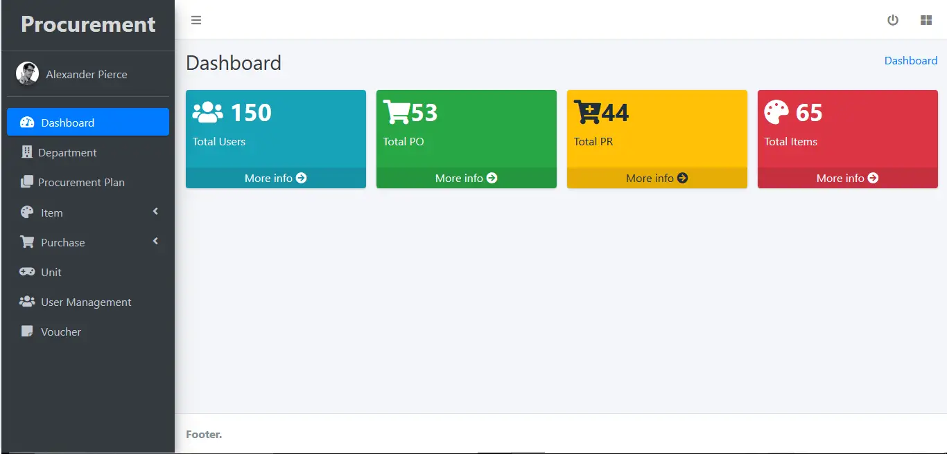 Procurement System Dashboard