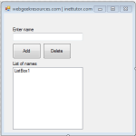 How to Add and Remove Items in Visual Basic .Net Listbox