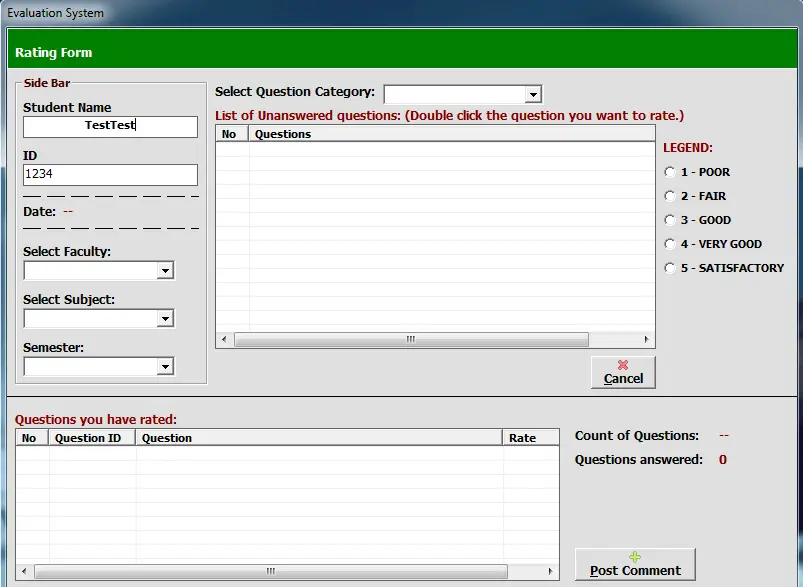 Faculty Evaluation System