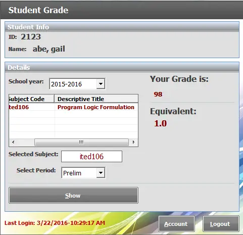 Grade Management System