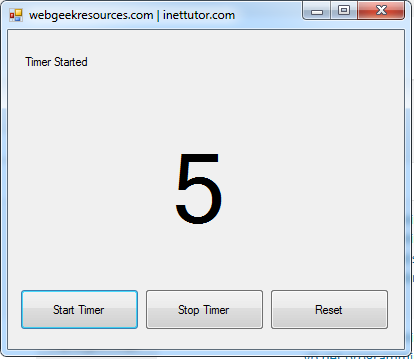 Timer in Visual Basic .Net 