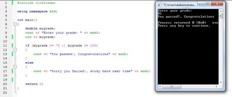If Else Statement in C++ - iNetTutor.com