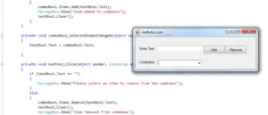 C# Add, Remove item(s) in Combo Box - iNetTutor.com